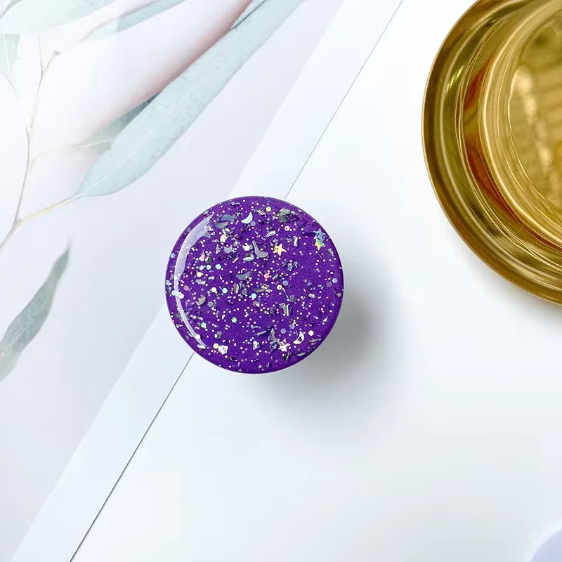 Pop Grip 3D Finger Phone Holder Grips Tok Sockets Starry Sky Glitter Drop Glue Mobile Phone and Tablet Universal Lazy Holder