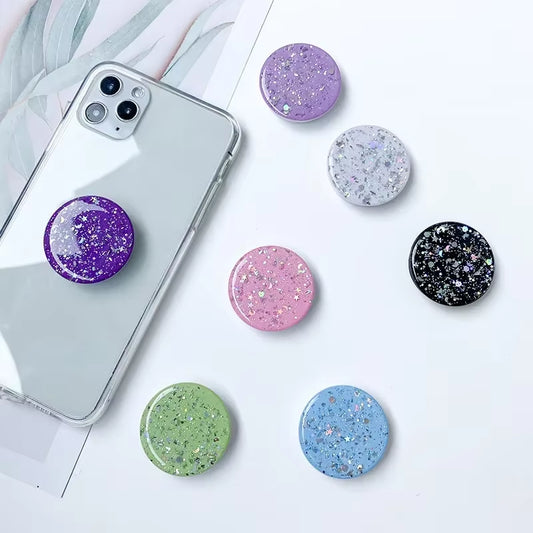 Pop Grip 3D Finger Phone Holder Grips Tok Sockets Starry Sky Glitter Drop Glue Mobile Phone and Tablet Universal Lazy Holder