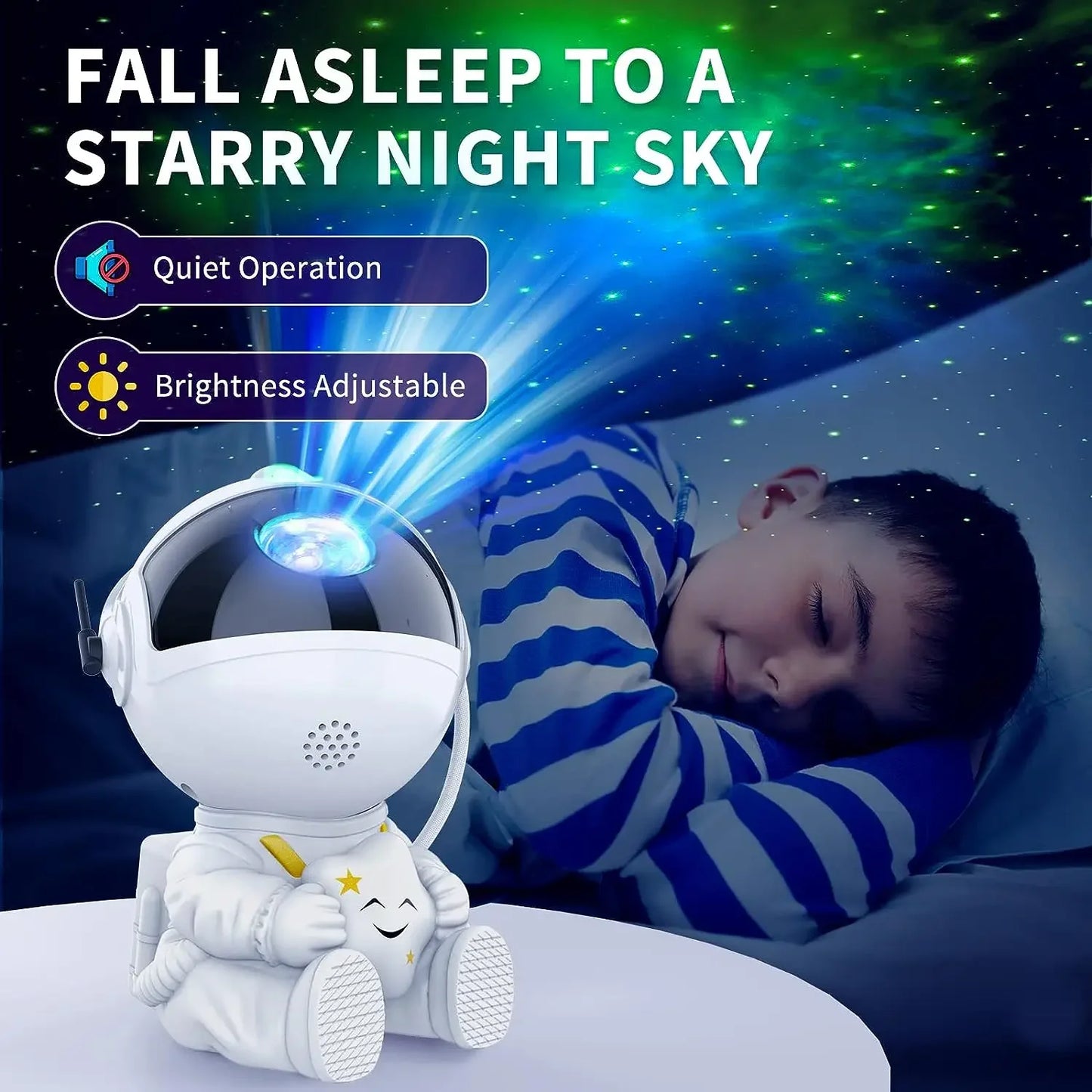 Galaxy Star Projector Night Light Astronaut Space Projector Starry Nebula LED Ceiling Lamp for Bedroom Home Decor Kids Gift